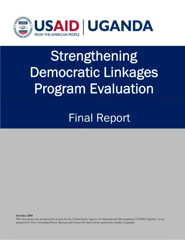 Strengthening democratic linkages program evaluation : final report