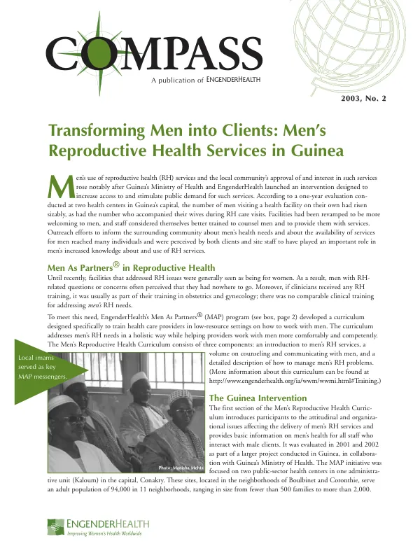Transforming men into clients : men"s reproductive health services in Guinea