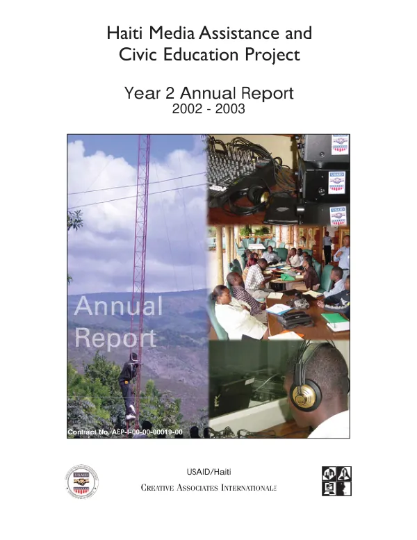 Haiti media assistance and civic education project : year 2 annual report[, October] 2002-[September] 2003