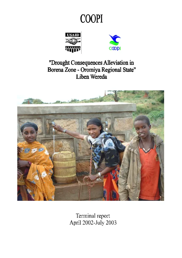 "Drought consequences alleviation in Borena Zone-Oromiya Regional State" : Liben Wereda[, Ethiopia] -- terminal report : April 2002-July 2003