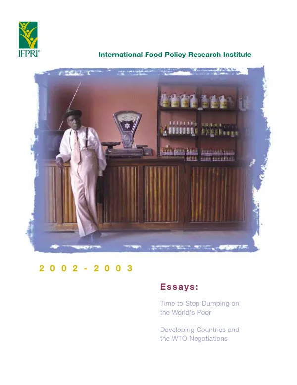 IFPRI, International Food Policy Research Institute 2002-2003 [ annual report]