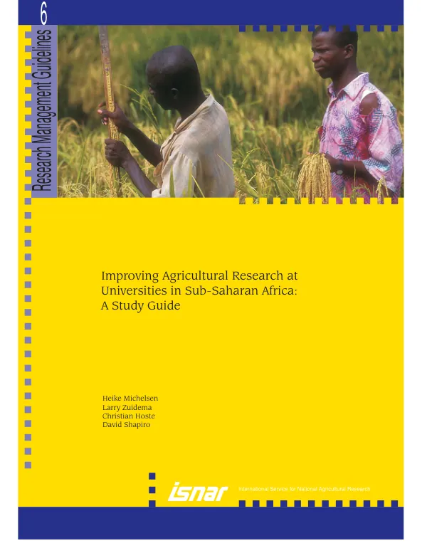 Improving agricultural research at universities in Sub-Saharan Africa : a study guide