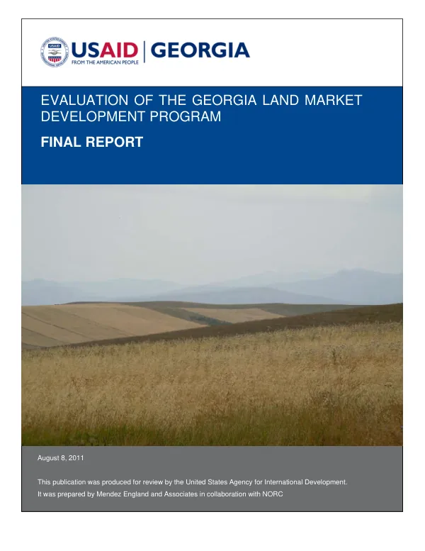 Evaluation of the Georgia land market development program : final report