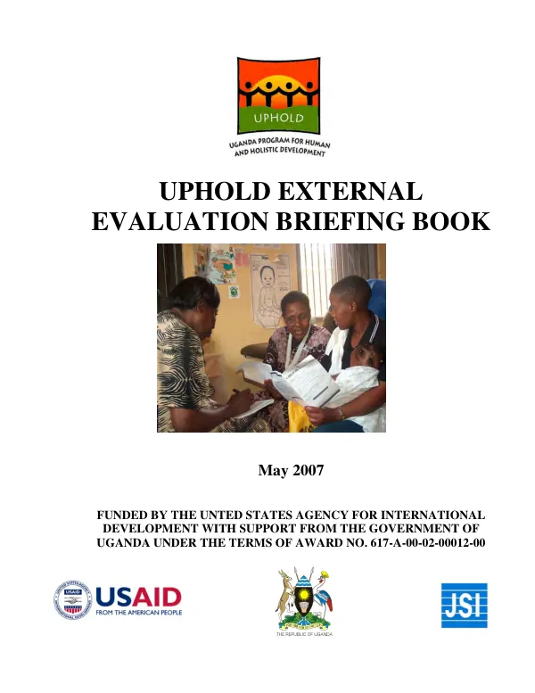 UPHOLD external evaluation briefing book