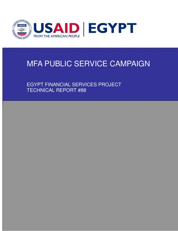 MFA public service campaign