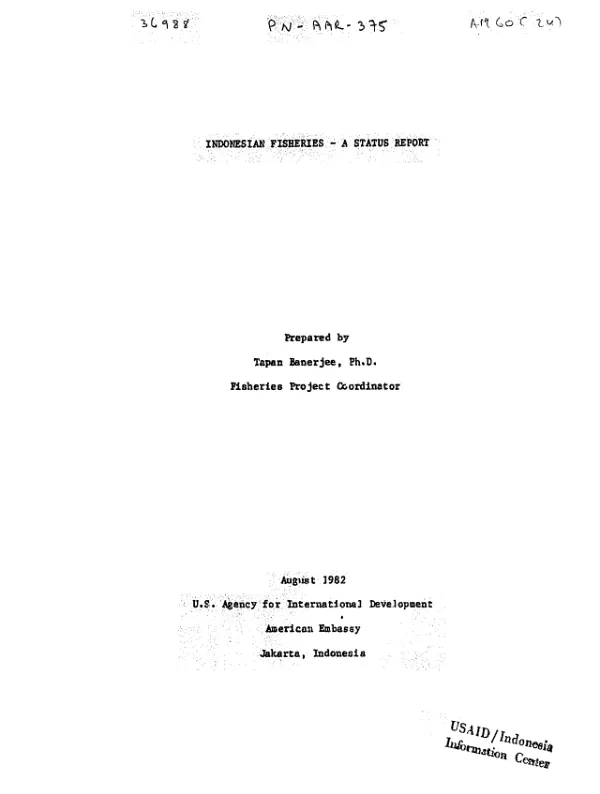 Indonesian fisheries : a status report