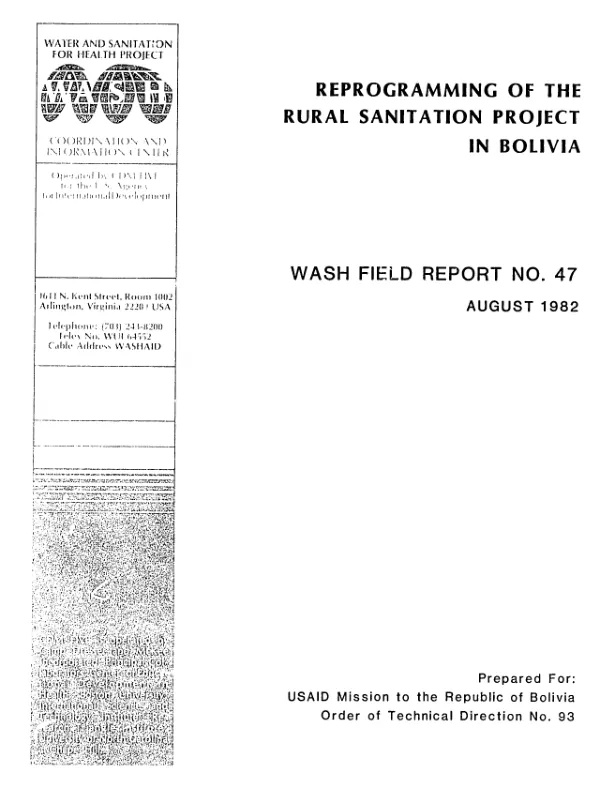 Reprogramming of the rural sanitation project in Bolivia
