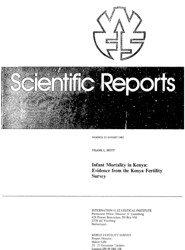 Infant mortality in Kenya : evidence from the Kenya fertility survey
