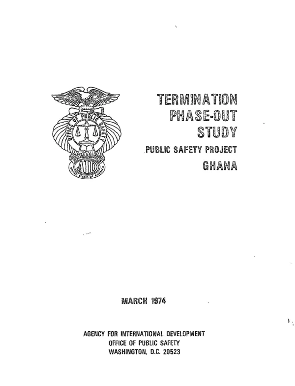 Termination phase-out study : public safety project, Ghana