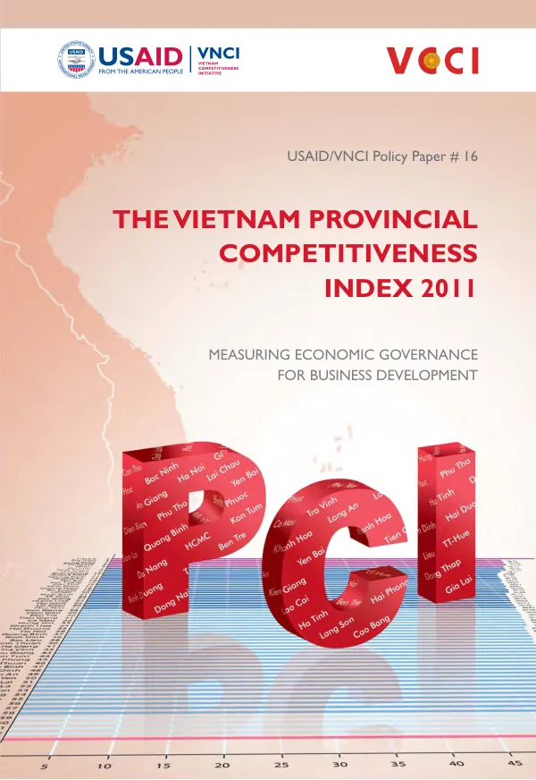 The Vietnam provincial competitiveness index 2011 : measuring economic governance for private sector development