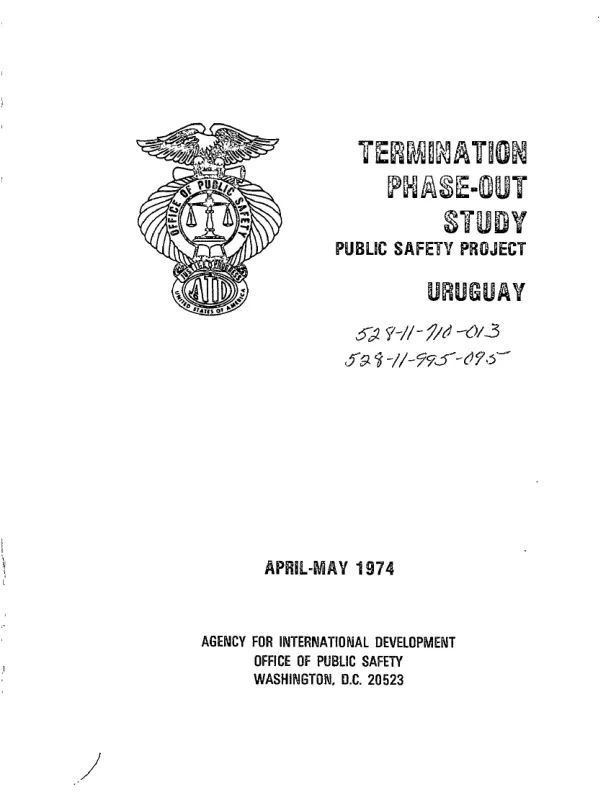 Termination phase-out study : public safety project, Uruguay