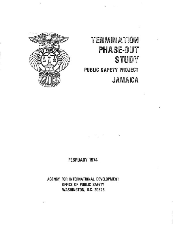 Termination phase-out study : public safety project, Jamaica