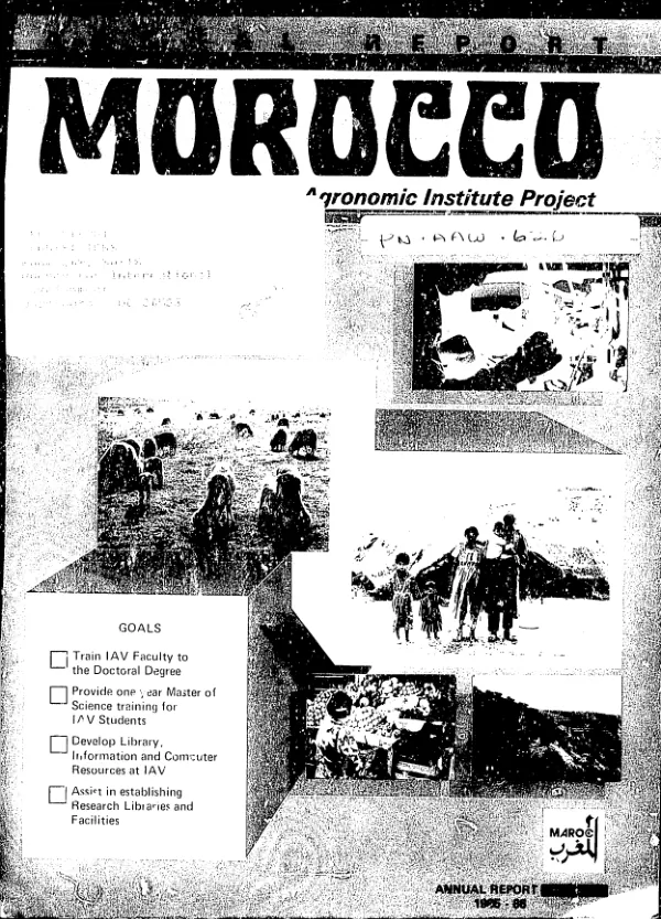 Agronomic Institute project, Morocco : sixth annual report, 1985-1986