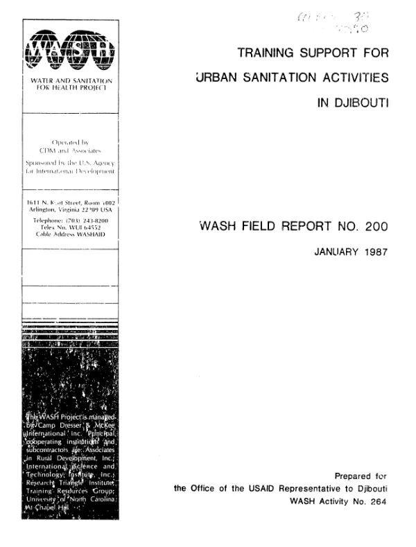 Training support for urban sanitation activities in Djibouti