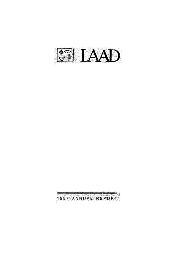 Latin American Agribusiness Development Corporation S.A. (LAAD) : 1987 annual report