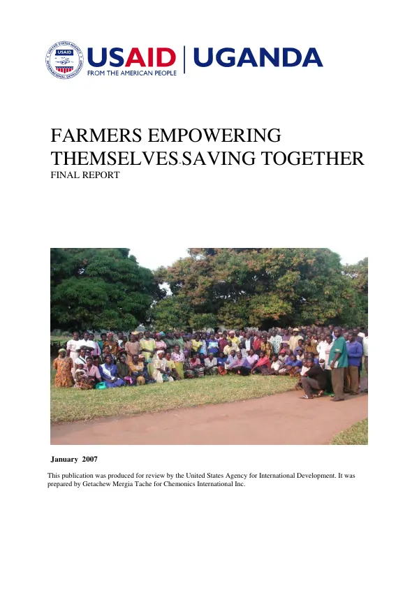 Farmers empowering themselves - saving together : final report