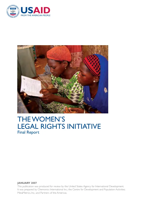 The women"s legal rights initiative : final report