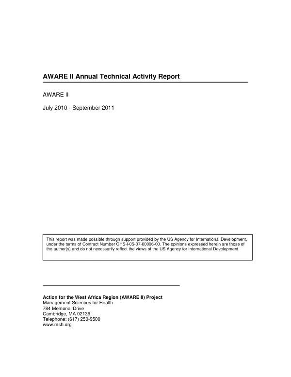 USAID microbicide database final report