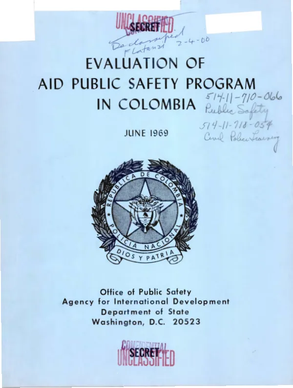 Evaluation of AID public safety program in Colombia