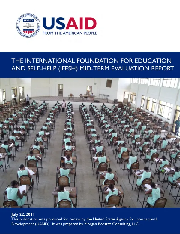 The International Foundation for Education and Self-Help (IFESH) mid-term evaluation