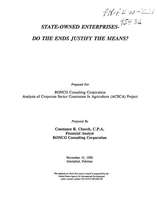 State-owned enterprises : do the ends justify the means?