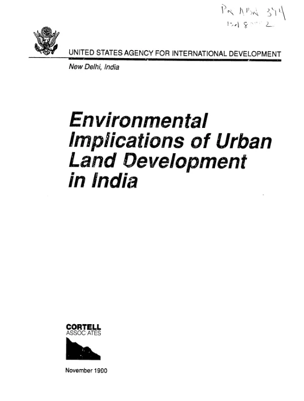 Environmental implications of urban land development in India