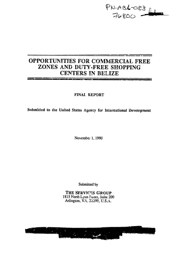 Opportunities for commercial free zones and duty - free shopping centers in Belize