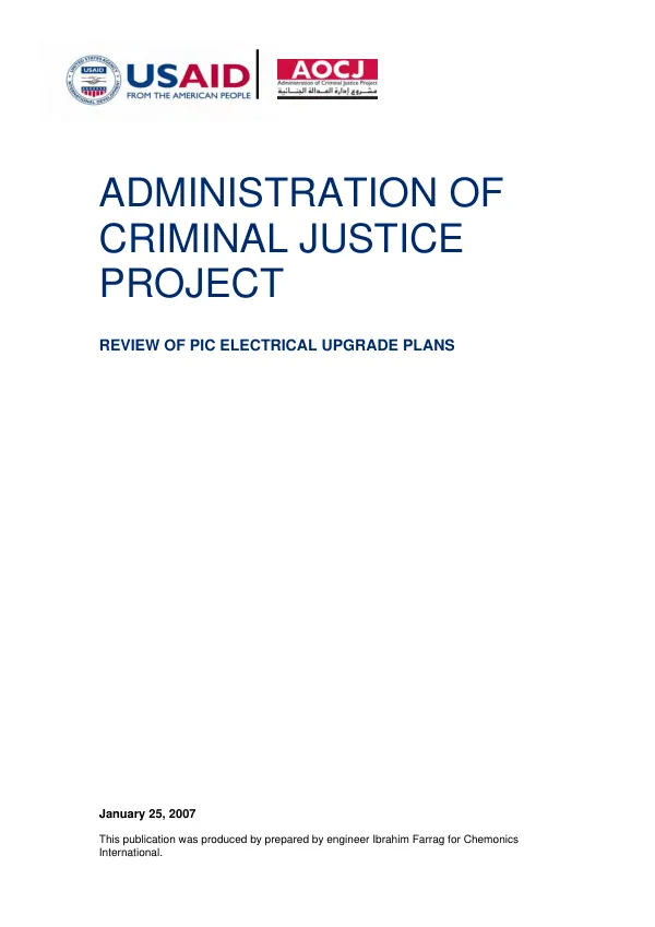 Review of PIC electrical upgrade plans