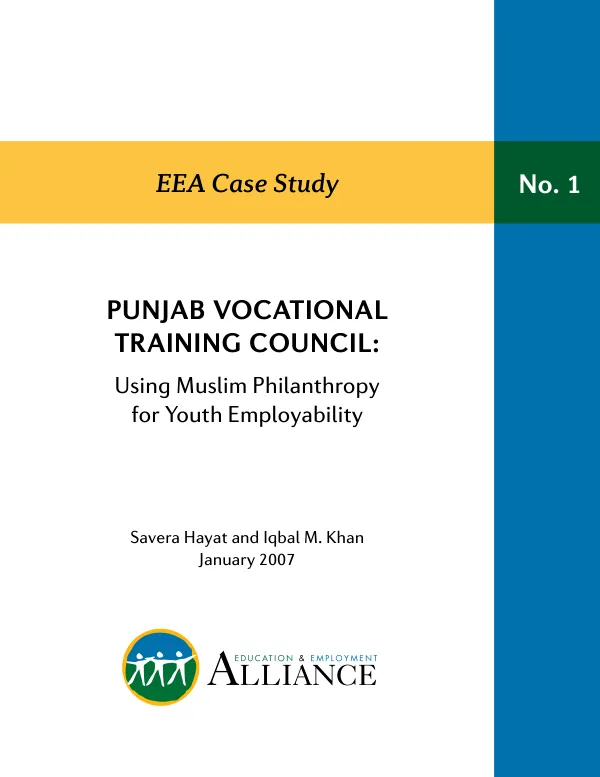 Punjab Vocational Training Council : using Muslim philanthropy for youth employability