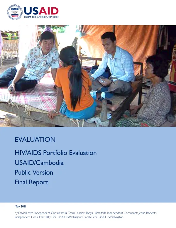 HIV/AIDS portfolio evaluation USAID/Cambodia : final report