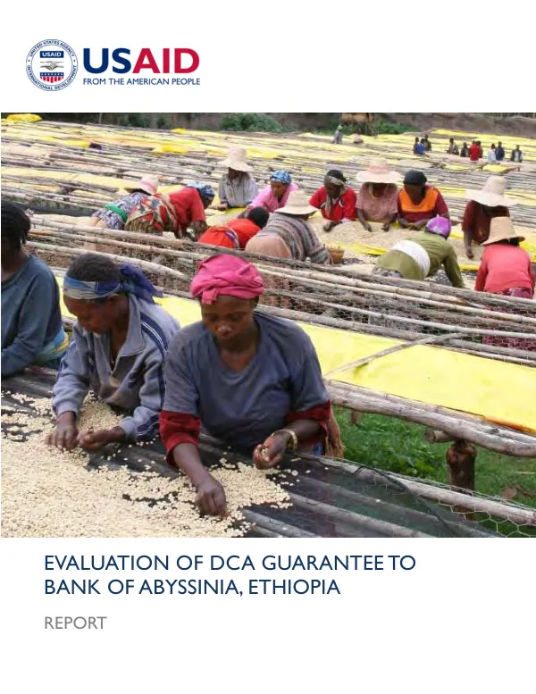 Evaluation of DCA guarantee to Bank of Abyssinia, Ethiopia