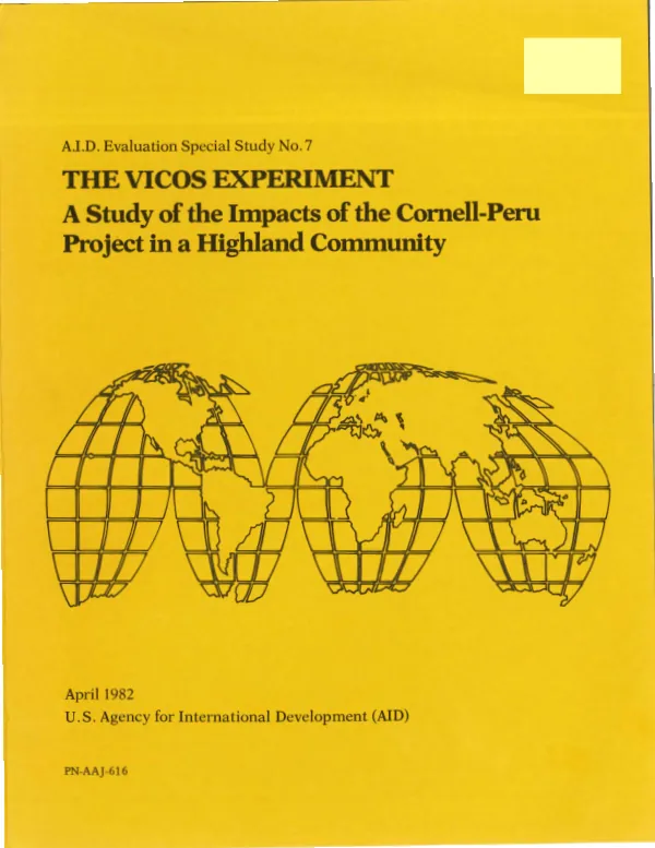The Vicos experiment : a study of the impacts of the Cornell-Peru project in a highland community