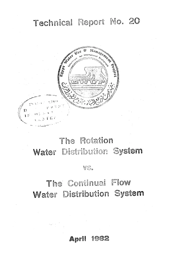 Rotation water distribution system vs. continual flow water distribution system