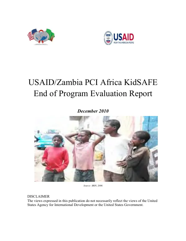 USAID/Zambia PCI Africa KidSAFE end of program evaluation report