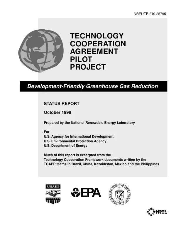 Development-friendly greenhouse gas reduction : status report