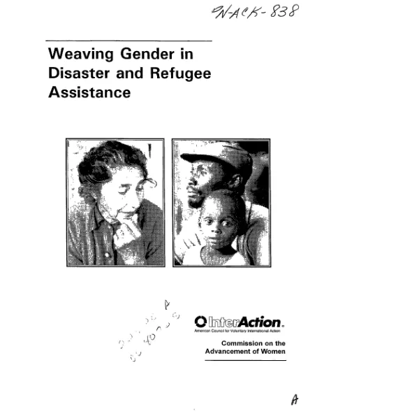 Weaving gender in disaster and refugee assistance : field checklists