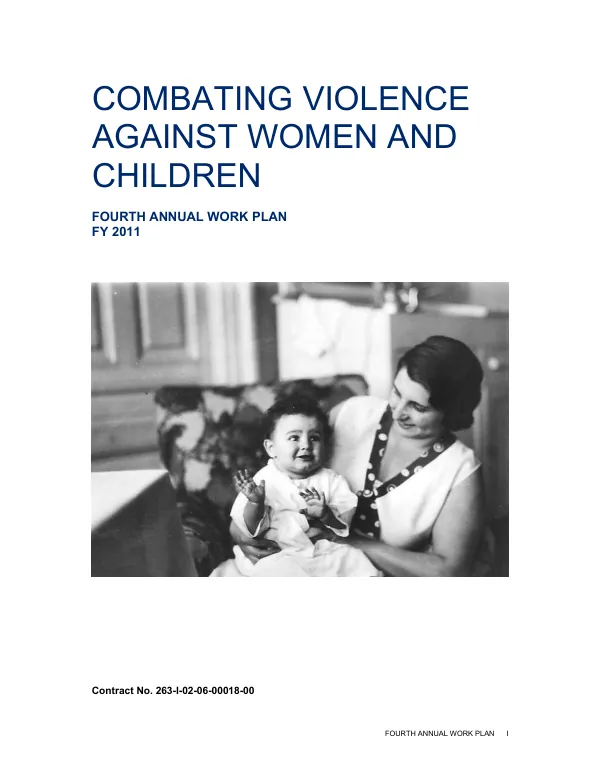 Combating violence against women and children : fourth annual work plan FY 2011