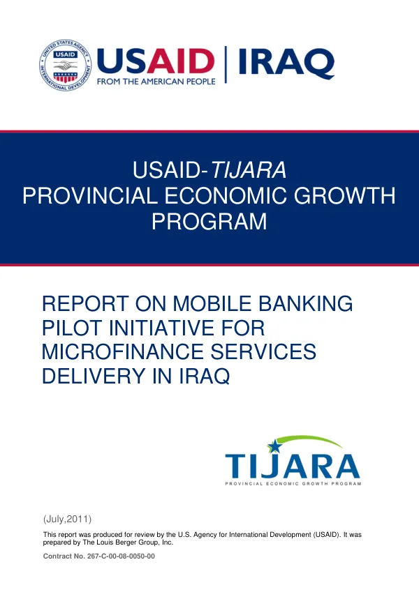 Report on Mobile Banking Pilot Project