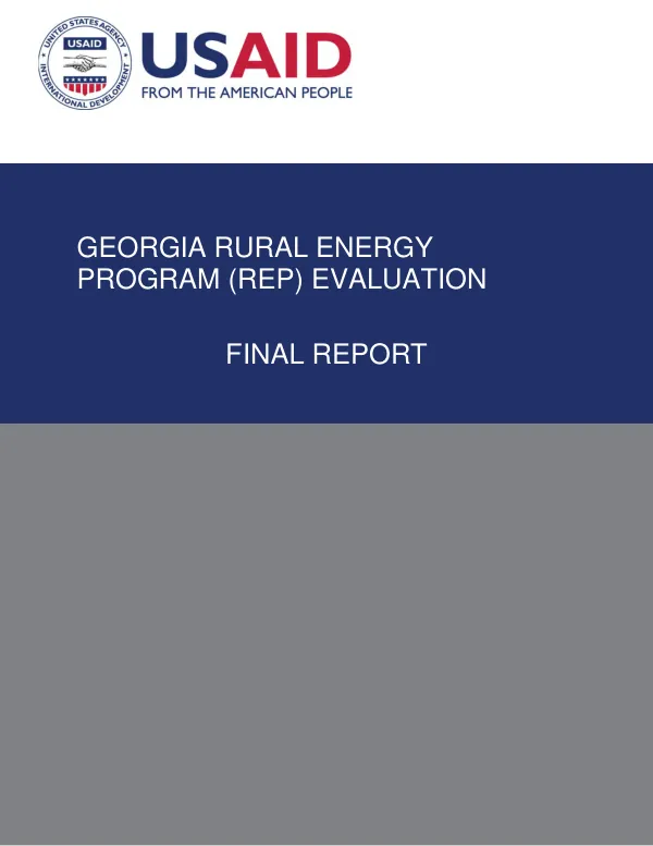 Georgia rural energy program (REP) evaluation : final report