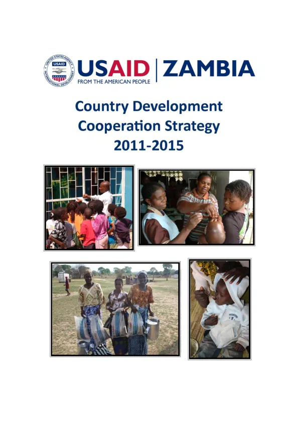 USAID Zambia country development cooperation strategy 2011-2015