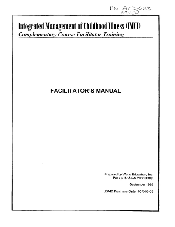 Facilitator"s manual