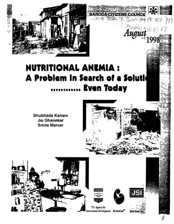 Nutritional anemia : a problem in search of a solution... even today
