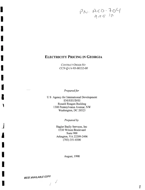 Electricity pricing in Georgia
