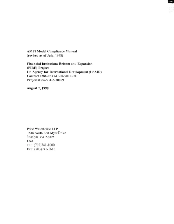 AMFI [Association of Mutual Funds in India] model compliance manual (revised as of July, 1998)
