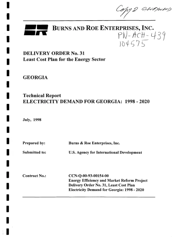 Technical report -- electricity demand for Georgia, 1998-2020