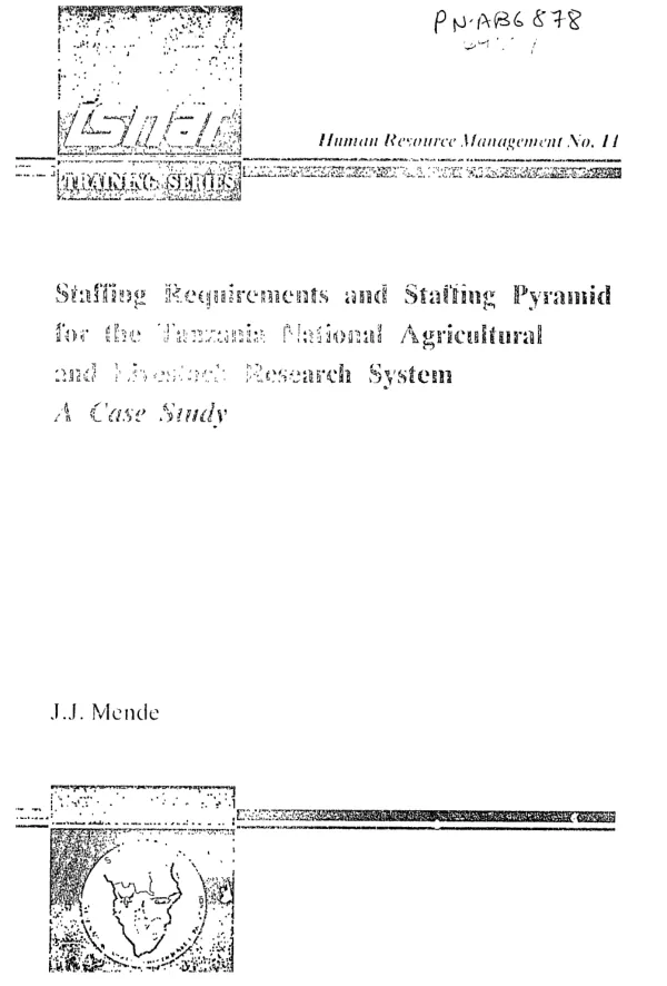 Staffing requirements and staffing pyramid for the Tanzania national agricultural and livestock research system : a case study