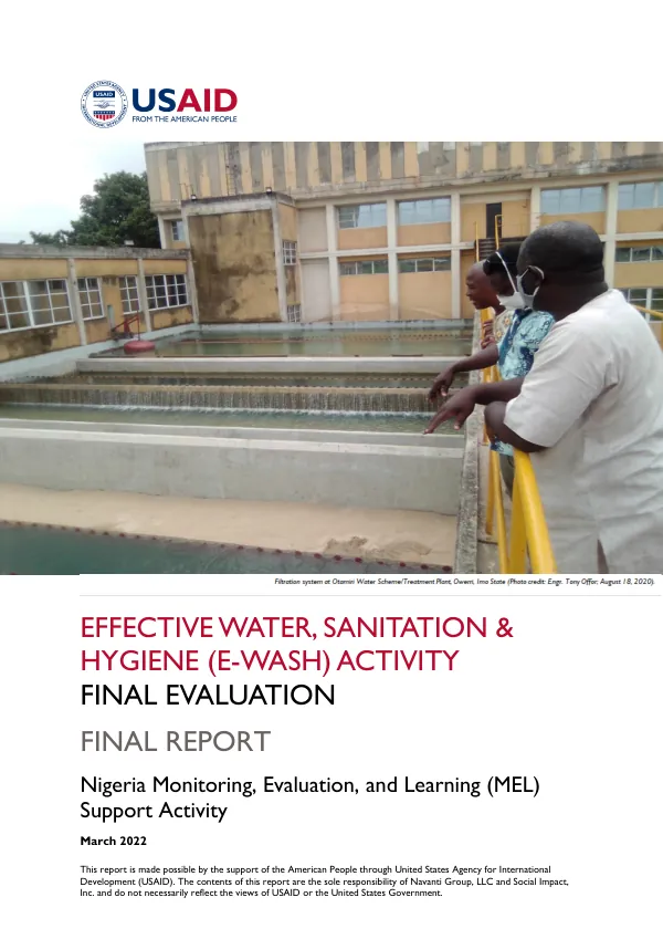 Effective water, sanitation, and hygiene activity : final evaluation