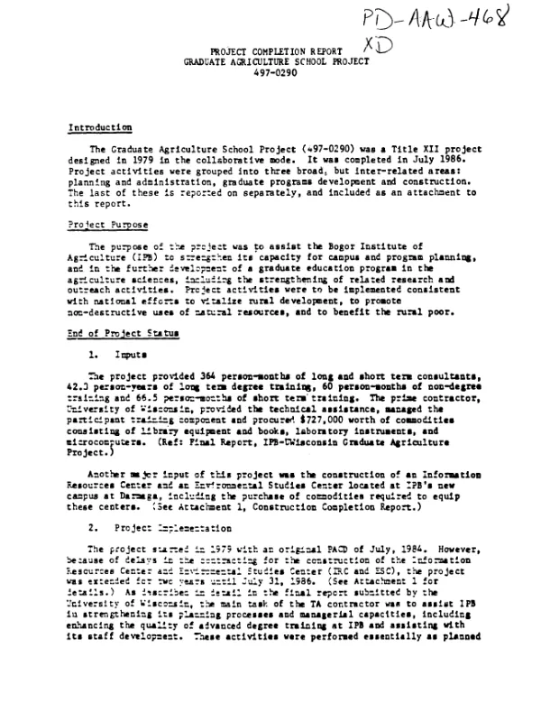 Non-federal audit of the Niger agricultural production support project, project no. 683-0234