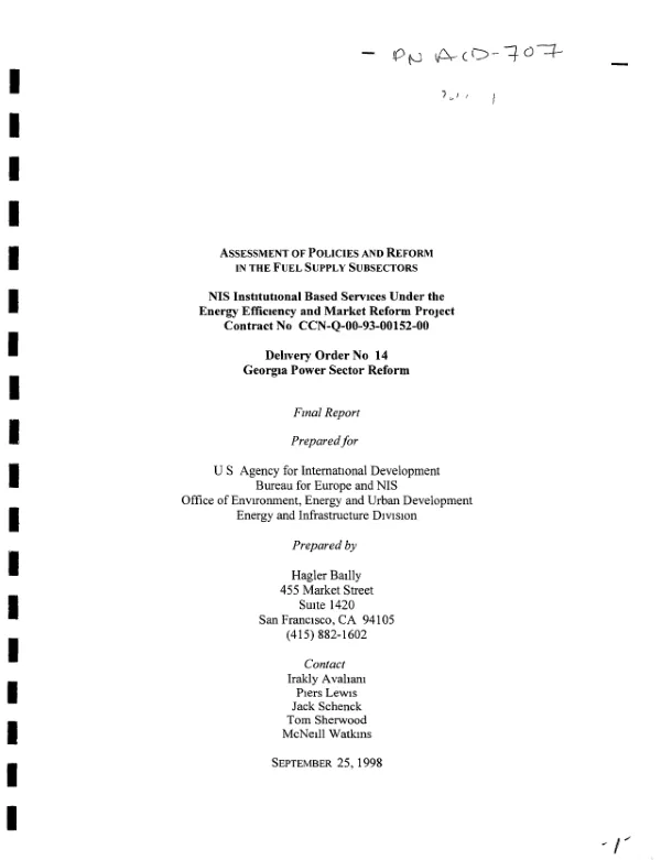International Executive Services Corps : technical assistance to business