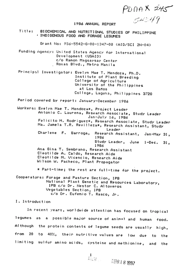 Social impact of the lake farmer training project : end-of-project survey and analysis, June/July 1990